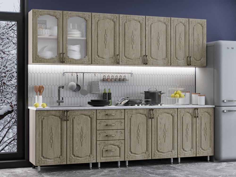 Кухонный Гарнитур Миранда МДФ 2600 мм