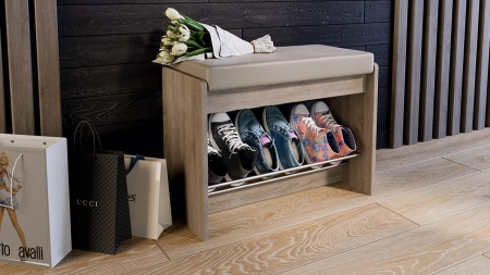 Тумба для Обуви «Танго» Тип 1 Разные Цвета (Ш-600 мм x В-450 мм x Г-280 мм)