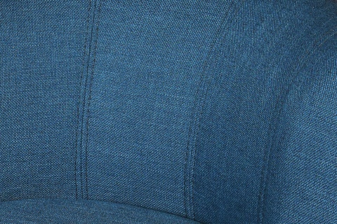 Кресло мягкое Жирон, синий/орех