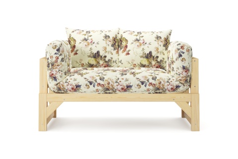 Диван кушетка Амбер желтый с цветами