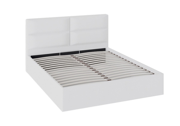 Кровать Глосс с мягкой обивкой 1.6 м белый