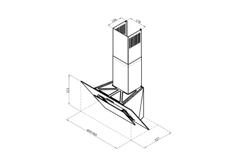 Наклонная вытяжка MIRA 500 BLACK